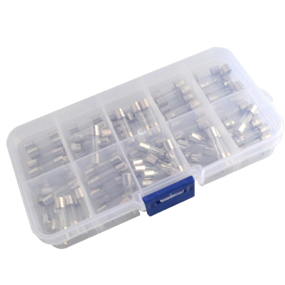 100Pcs/Box 5x20mm Quick Blow Glass Tube Fast-blow Glass Fuse Assorted Kits