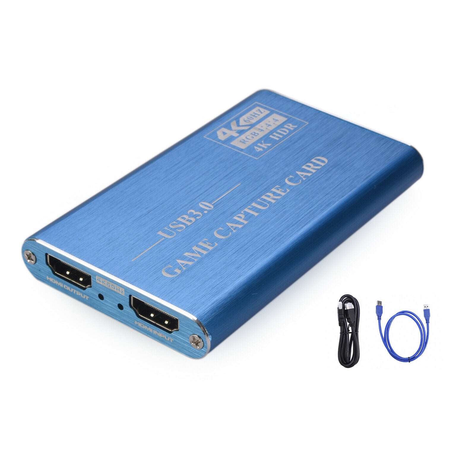 USB3.0 Video Capture Dongle 4K HDM to Loop 4Kp60 Game Live Capture Box Blue CN