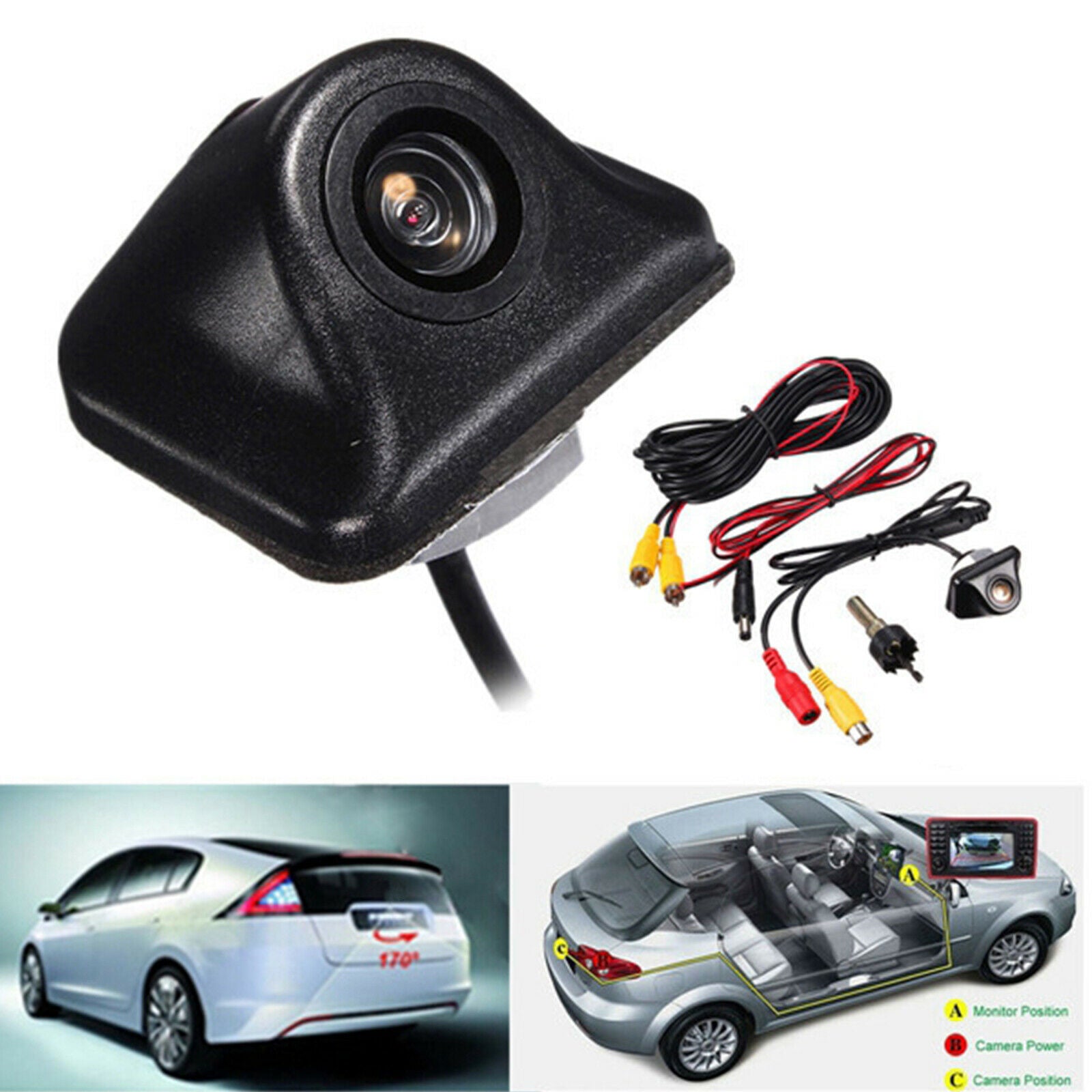 View Angle CMOS Auto Car Rear View Reverse Backup Parking Camera HD Cam Kit