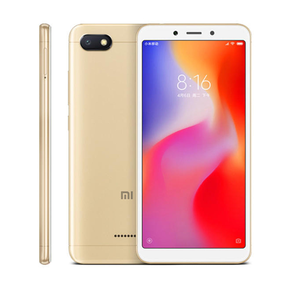 Xiaomi Redmi 6A Android Phone with 2GB RAM, 16GB ROM - Gold