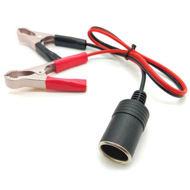 12V Battery Clip On Power Adapter for Cigarette/Auto Connectors